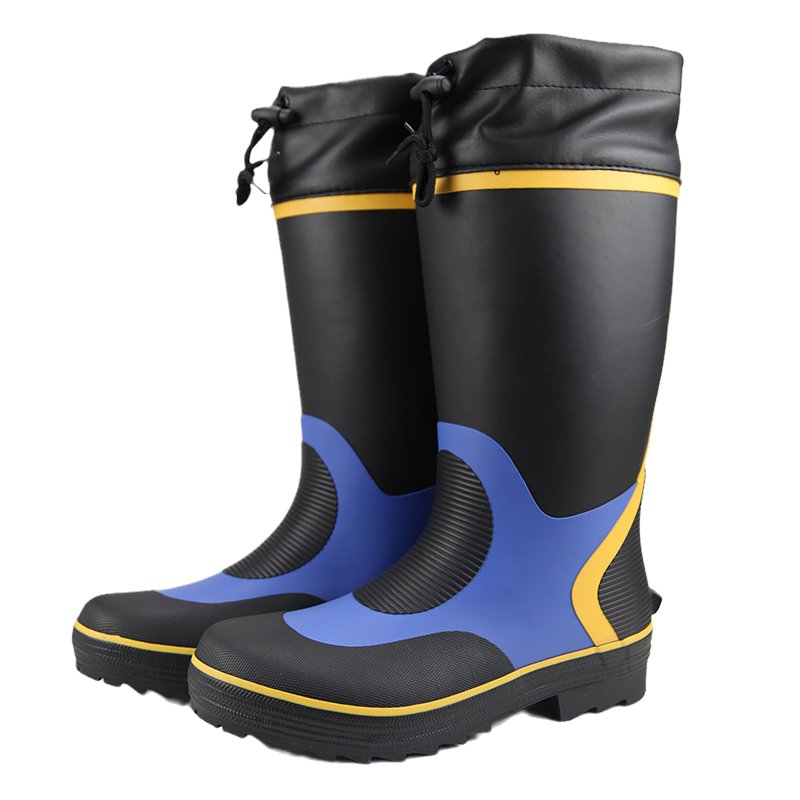 Popular Men's High Top Fashion Waterproof Anti-slip and Wear-resistant Rubber Rain Boots