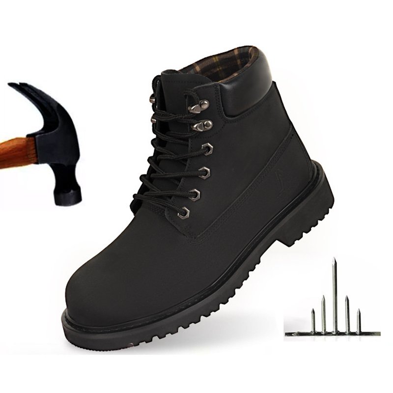 Waterproof Anti-slip Industrial Safety Boot Microfiber PU Leather Steel Toe Rubber Bottom Safety Shoe Yellow Boots