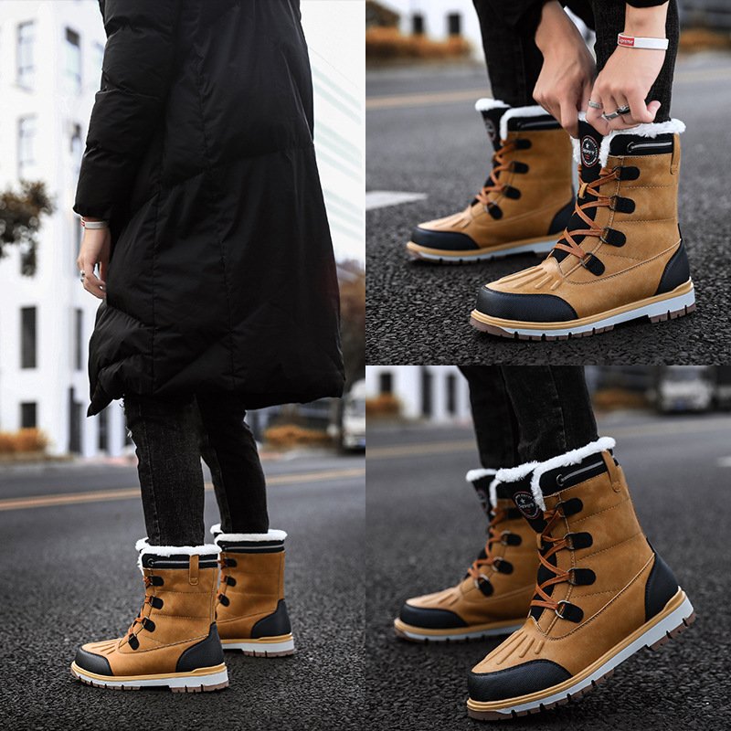 High Quality Custom Logo Custom Winter Boots Shoes Women Anti Skid Fluffy High Top Snow Boots For Cold Weather