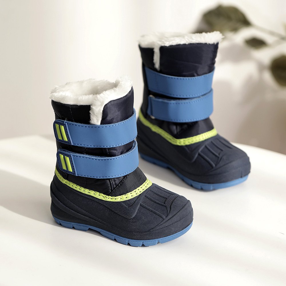New Cute Thicken Cotton Shoes Baby Soft Waterproof Cartoon Boots Winter Children Snow Boots Boys Girls High-top Princess Boots