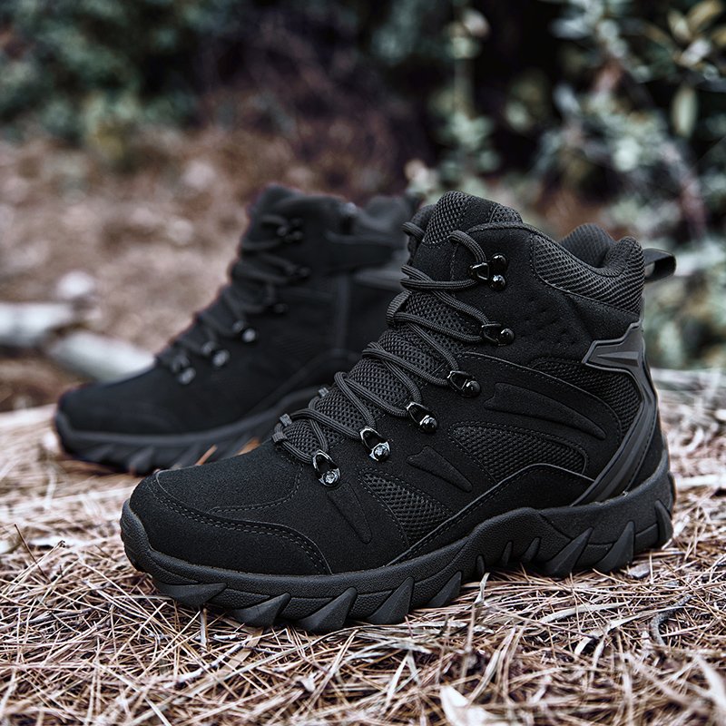 2024 Slip-On Outdoor Combat Boots Suede Upper Rubber Outsole Mesh Lining-Anti-Slip Feature Year-Round Use Jungle Desert