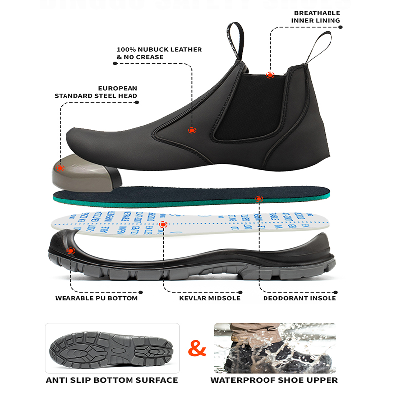 Dinggu Industrial Hot Selling Genuine Leather Protective Footwear CE S3 Safety Shoe four season safett boots