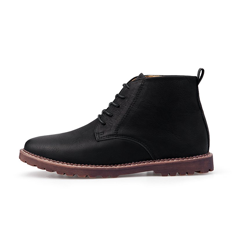 high quality new model men jockey boots real top leather lace-up martin shoes outdoor ankle bootie big size 47 brand oxford