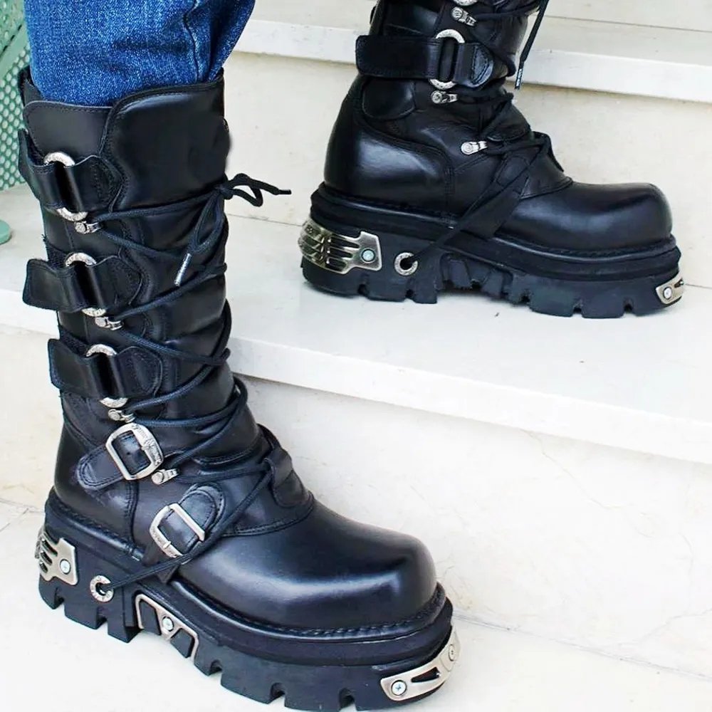 2023 New Men Winter British Locomotive Leather chelsea Boots/ Vintage Knight And Unisex Zapatos Mens Boots Plus Size