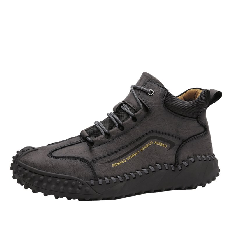 Trend Style Casual Boots Wear-resistant Men Casual Shoes Hot Sale Fashion Winter Shoes Rubber Winter Leather Shoes