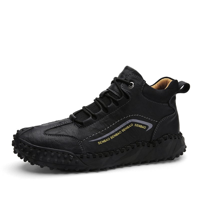 Trend Style Casual Boots Wear-resistant Men Casual Shoes Hot Sale Fashion Winter Shoes Rubber Winter Leather Shoes