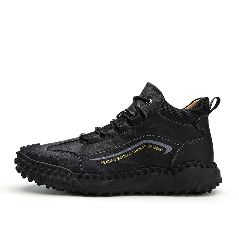 Trend Style Casual Boots Wear-resistant Men Casual Shoes Hot Sale Fashion Winter Shoes Rubber Winter Leather Shoes