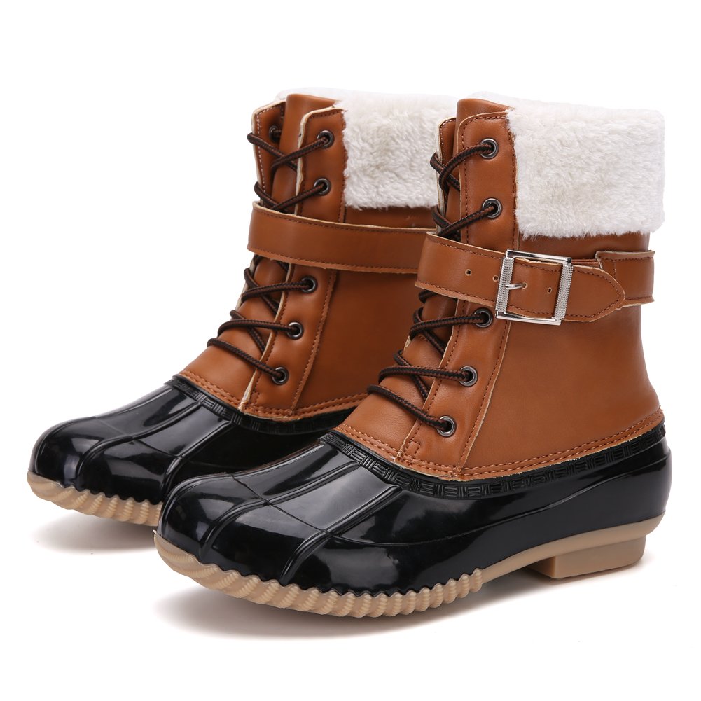 Waterproof winter warm snow boots duck bean women boot