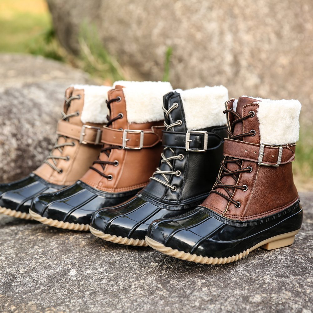 Waterproof winter warm snow boots duck bean women boot