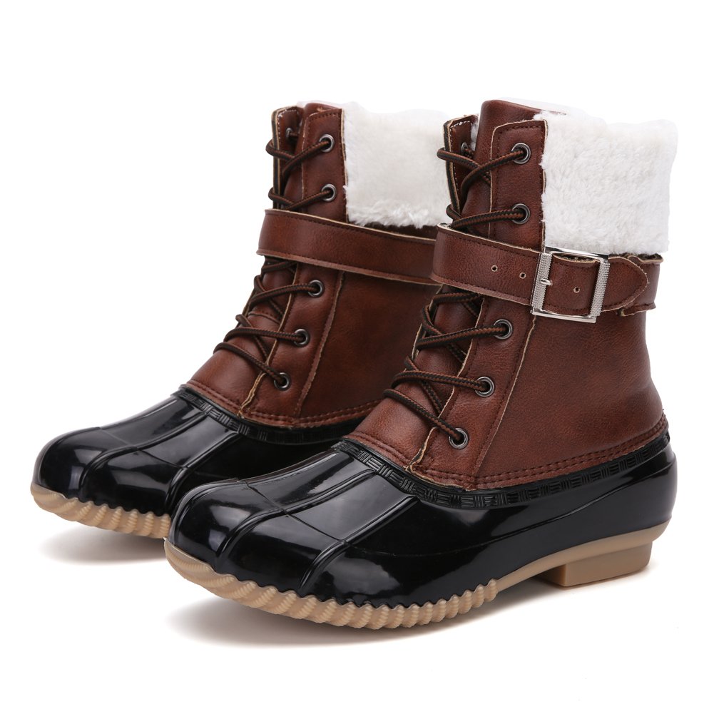 Waterproof winter warm snow boots duck bean women boot