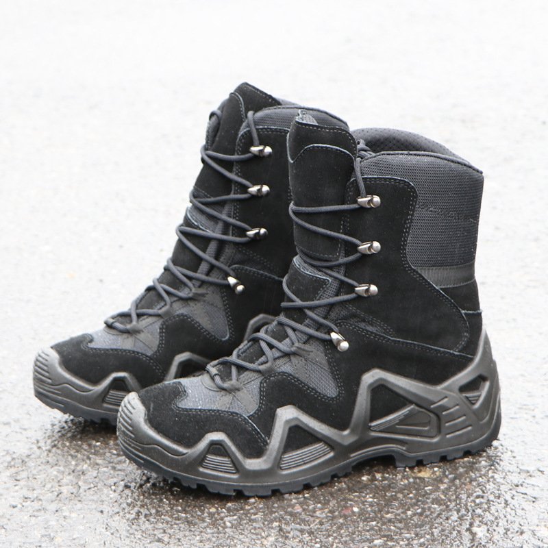 Men's travel training exercise boots Outdoor hiking boots Thickened waterproof Desert boots Climbing shoes Men's high tops
