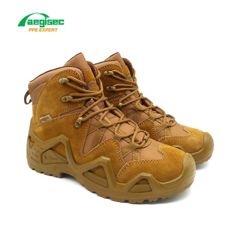 AEGISEC jungle boots cow suede desert boots men shoes slip resistant PU sole tactical desert boot for men