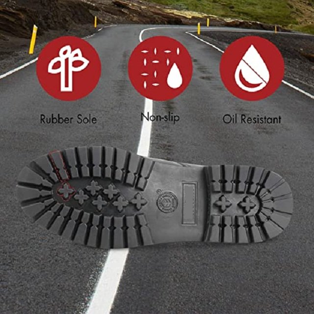 Customized Men's Genuine Leather Work Boots Waterproof Steel Toe Safety Shoes with Durable Fabric Insole Utility Construction