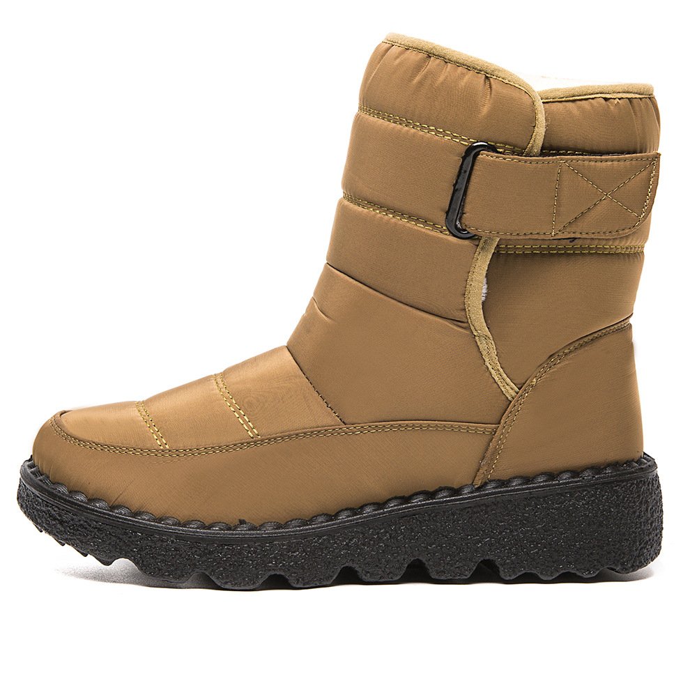 Footwear Wholesale Outdoor Fashion Ankle Boots Plush Warm Winter Waterproof Fluffy Warm Plush Snow Boots Women