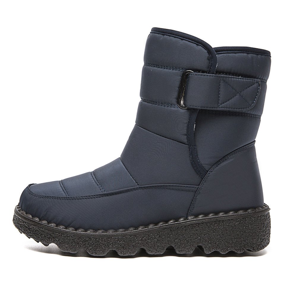 Footwear Wholesale Outdoor Fashion Ankle Boots Plush Warm Winter Waterproof Fluffy Warm Plush Snow Boots Women