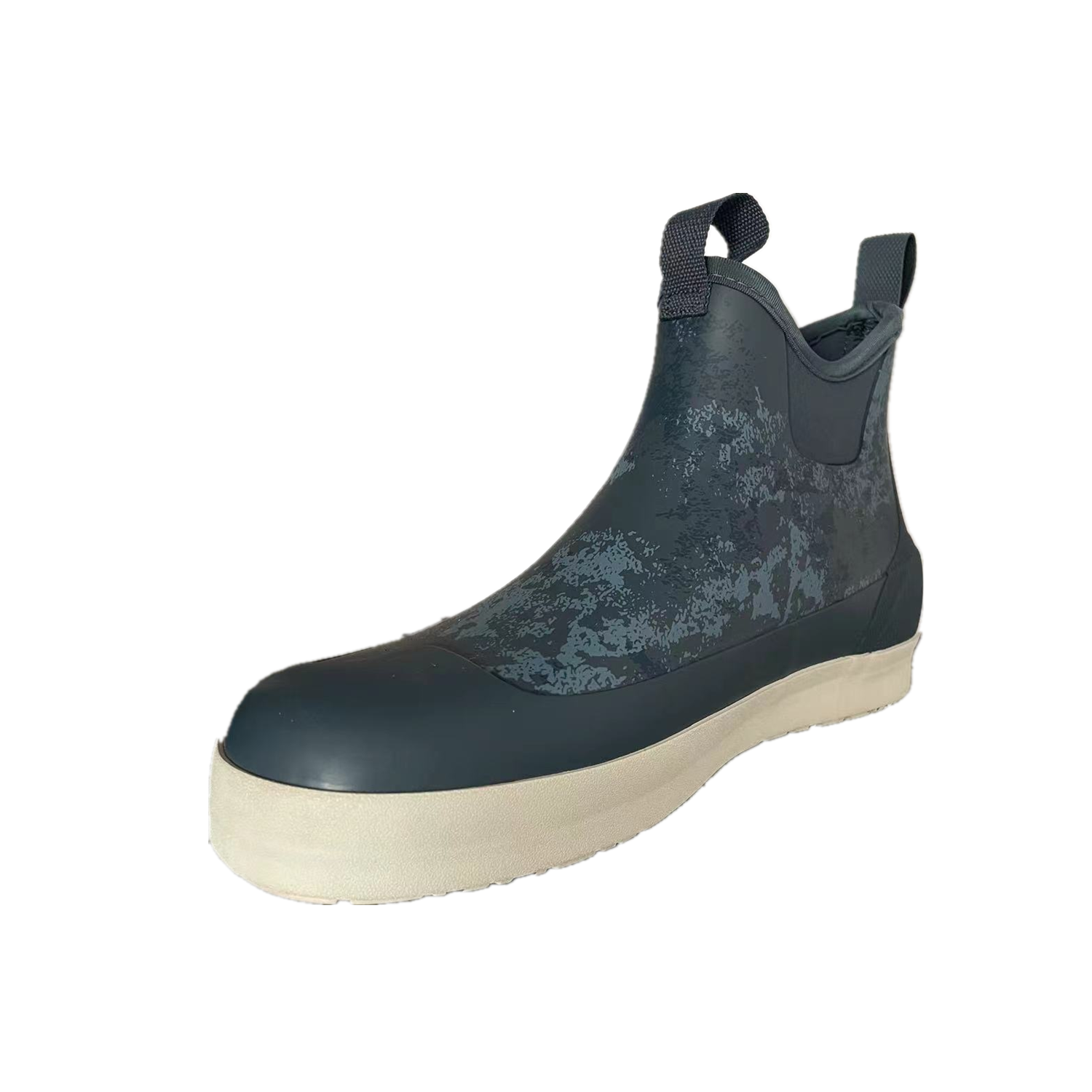 Best Selling Men Waterproof Fishing Rain Shoes Anti-Slip Ankle Hunting Deck Boots with Breathable Neoprene Lining