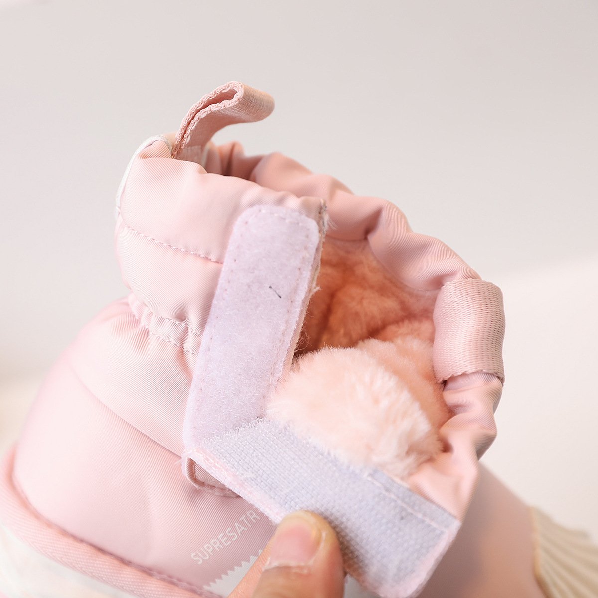 Fashion Children Winter Warm Cotton Boots Baby Boys Girls Snow Leather Boots Kids Running White Sneakers