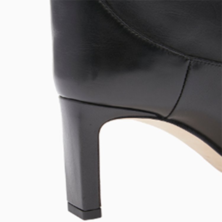 Ladies wholesale brand knee high boots strange heel high quality leather shoes designer woman boots