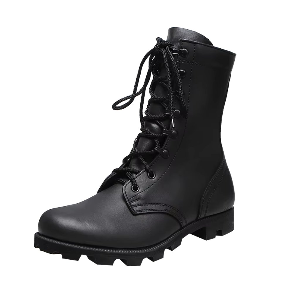 Factory wholesale custom hiking boots Leather molding rubber Panama tactical boots