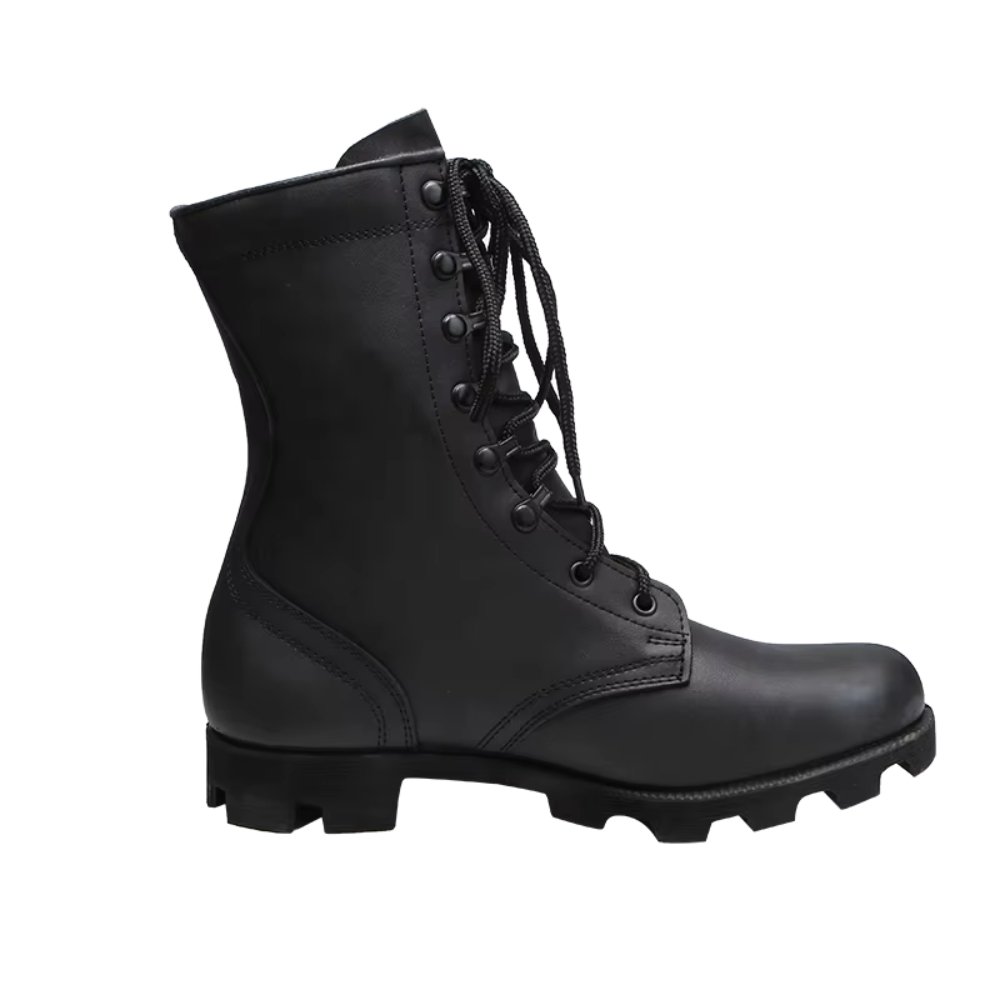 Factory wholesale custom hiking boots Leather molding rubber Panama tactical boots