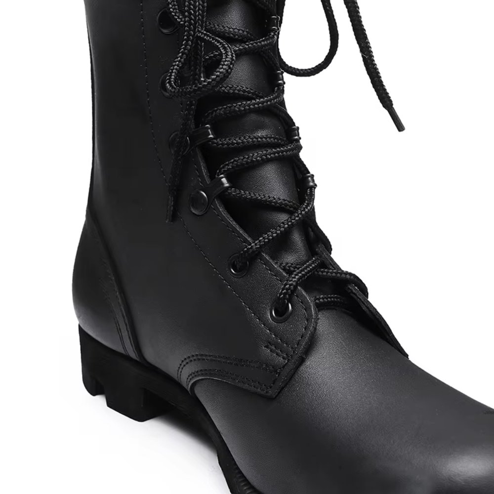 Factory wholesale custom hiking boots Leather molding rubber Panama tactical boots