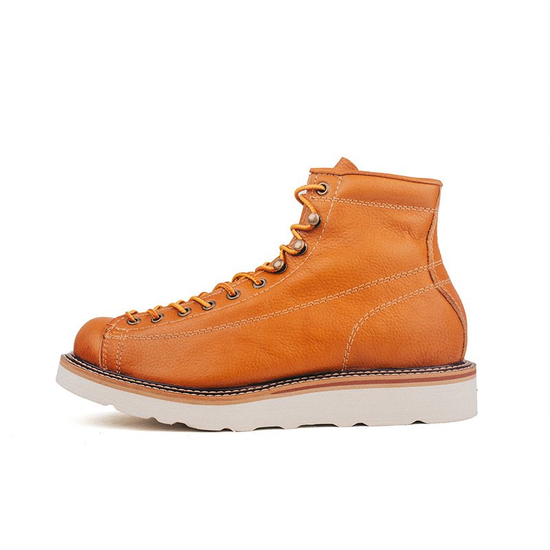 Fashion Brand Men's Shoes Genuine Leather Chunky Boots quality Boots Men