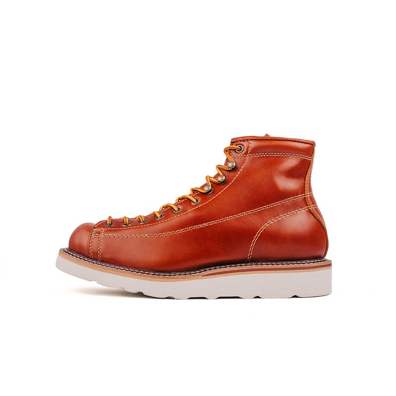 Fashion Brand Men's Shoes Genuine Leather Chunky Boots quality Boots Men
