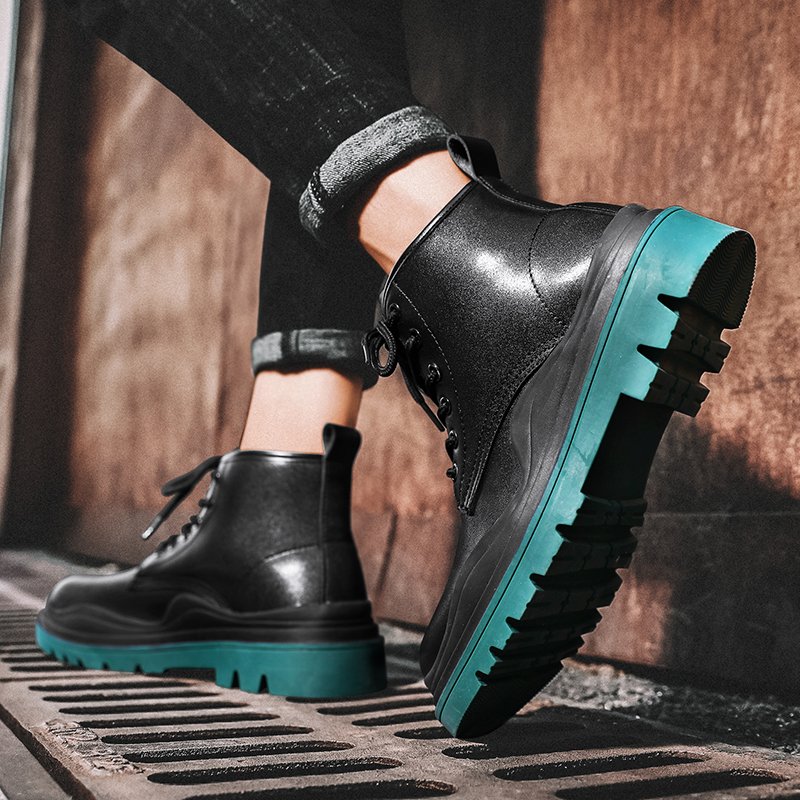 New product hot style men's casual shoes cowhide plus velvet fashion boots
