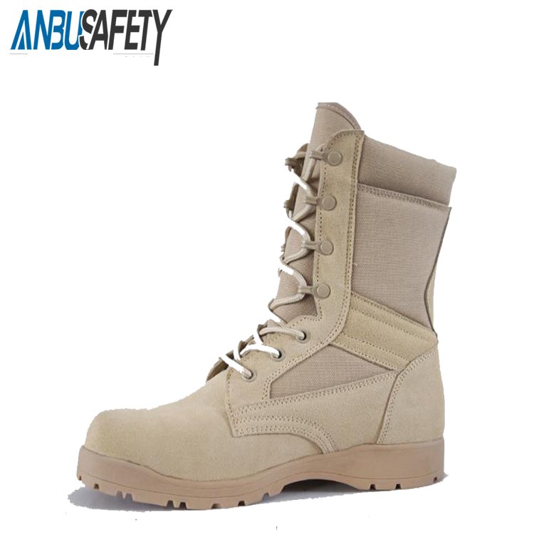 Brown waterproof shoes leather desert tactical boots