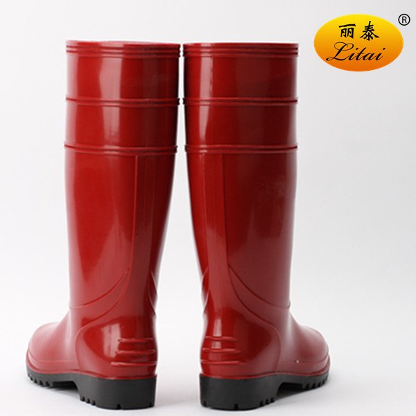 cheap custom designed unisex anti slip waterproof long PVC Rain Boot gum boots for men working industry