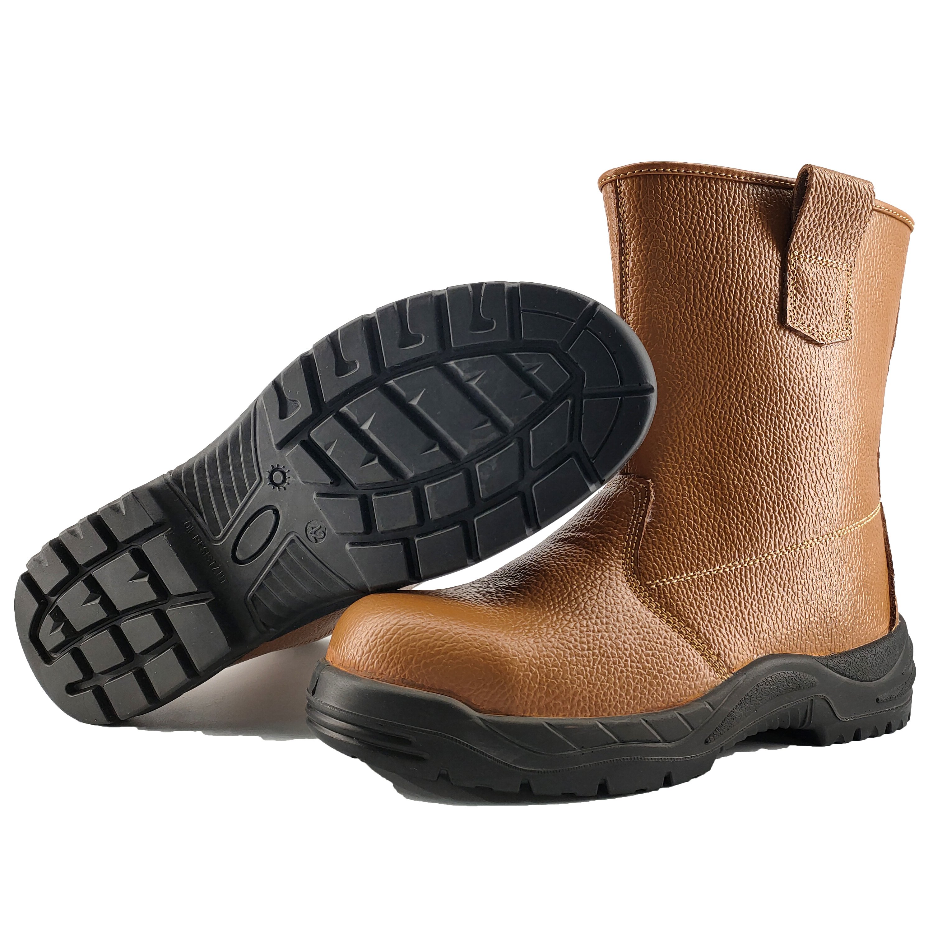 Outdoor Oil Safety Shoes for Men 2022 KINGUARD High Ankle Steel Toe Industrial Boots Rigger Safety Shoes