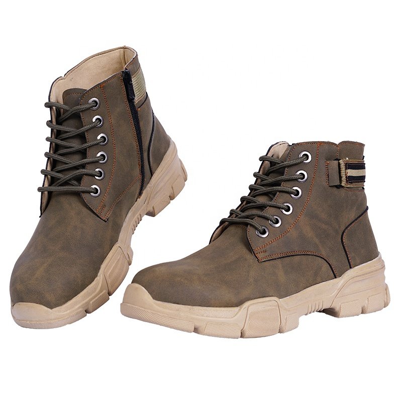 2022 Manufacturer Custom Men's Leather Boots Genuine Ankle Boots Casual Lace Up Boots