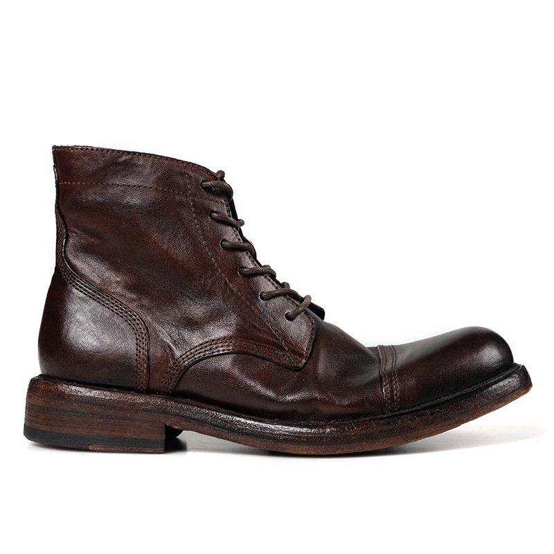 Washed Horse Skin Goodyear Welted Leather Men's Boot Goodyear boots CUSTOM BOOTS