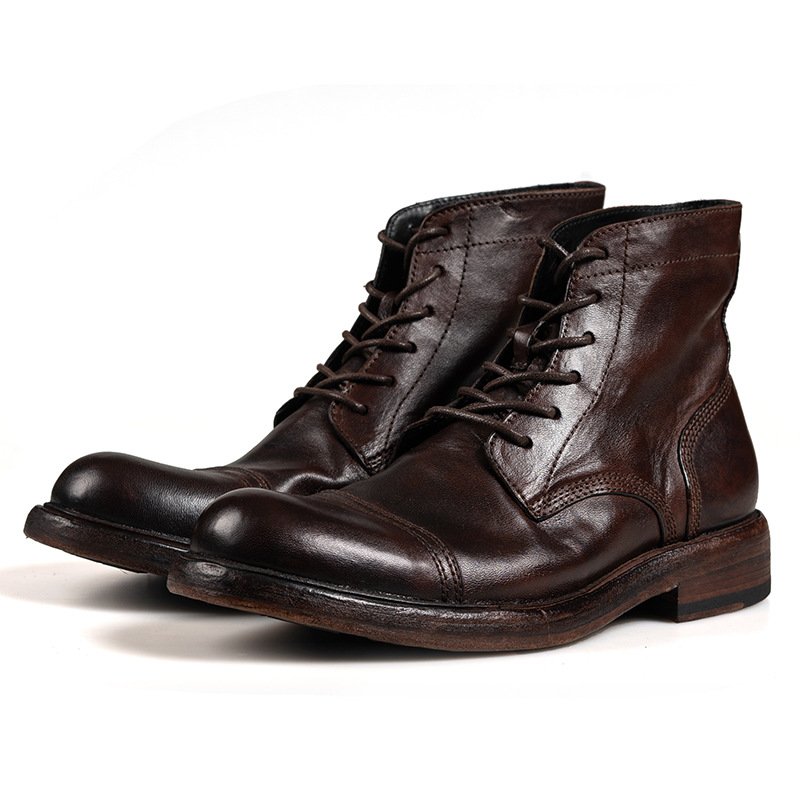 Washed Horse Skin Goodyear Welted Leather Men's Boot Goodyear boots CUSTOM BOOTS