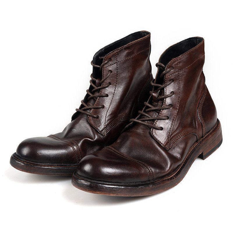 Washed Horse Skin Goodyear Welted Leather Men's Boot Goodyear boots CUSTOM BOOTS