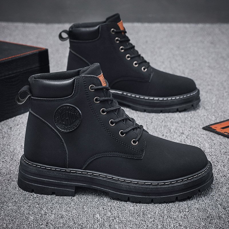 2024 New Men's Casual and Comfortable Trend British Style Boots Boots