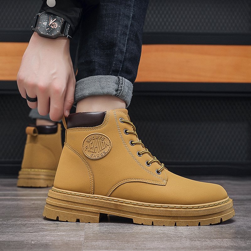 2024 New Men's Casual and Comfortable Trend British Style Boots Boots
