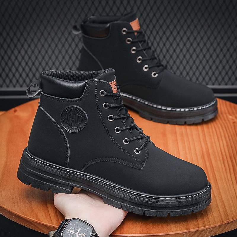 2024 New Men's Casual and Comfortable Trend British Style Boots Boots