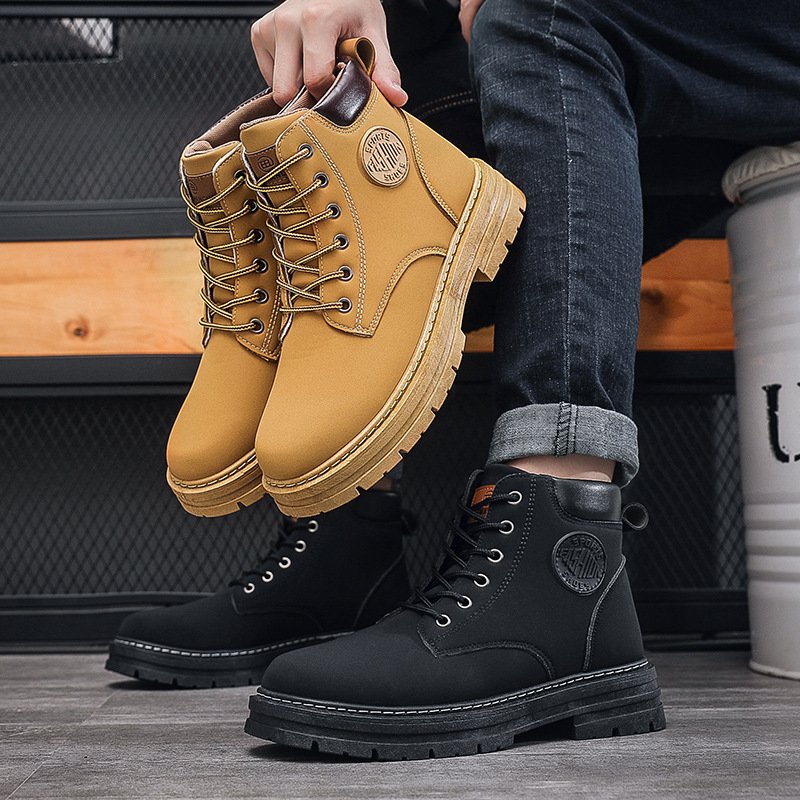 2024 New Men's Casual and Comfortable Trend British Style Boots Boots