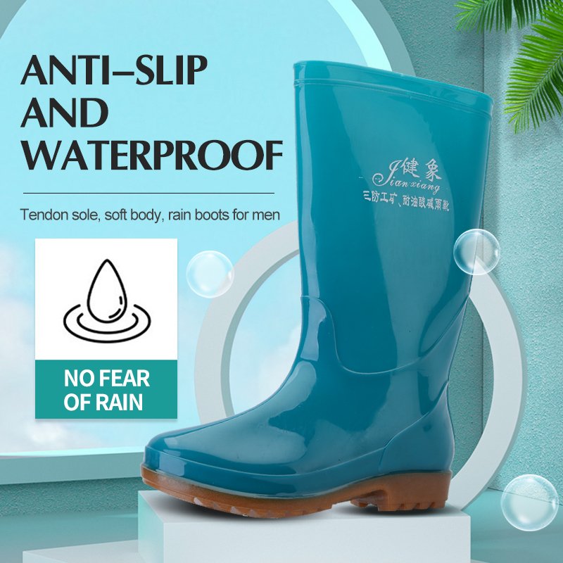 Universal Gumboots rain boots PVC Shoes Rain Boots Women Men Quick Drying Warmth Durable Customize PVC For Adult
