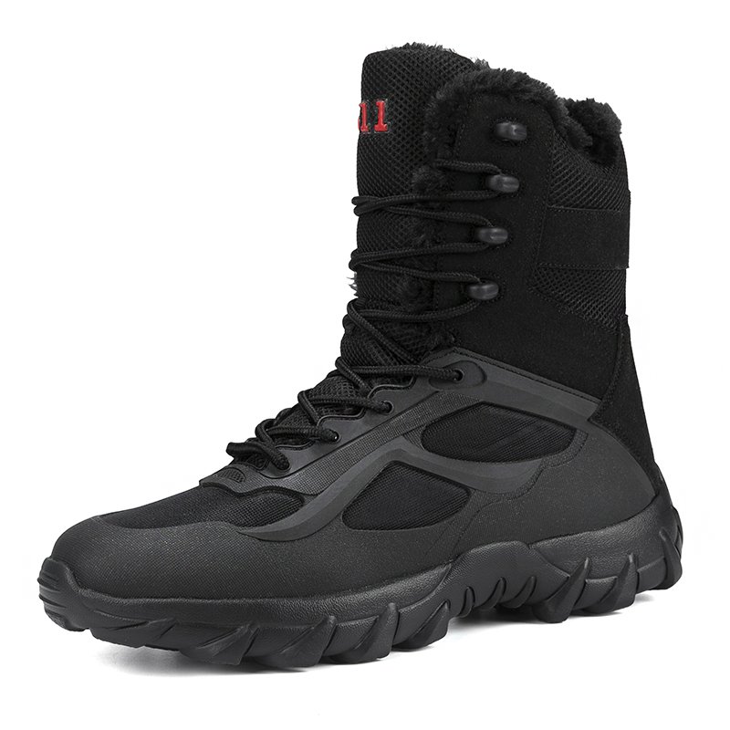New upgraded men's warm and plush wilderness boots jungle boots snow mountain hiking boots