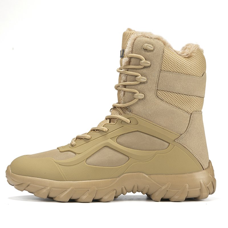 New upgraded men's warm and plush wilderness boots jungle boots snow mountain hiking boots