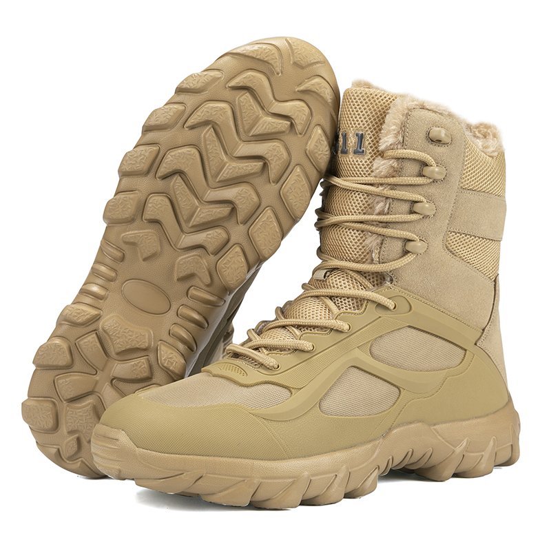 New upgraded men's warm and plush wilderness boots jungle boots snow mountain hiking boots