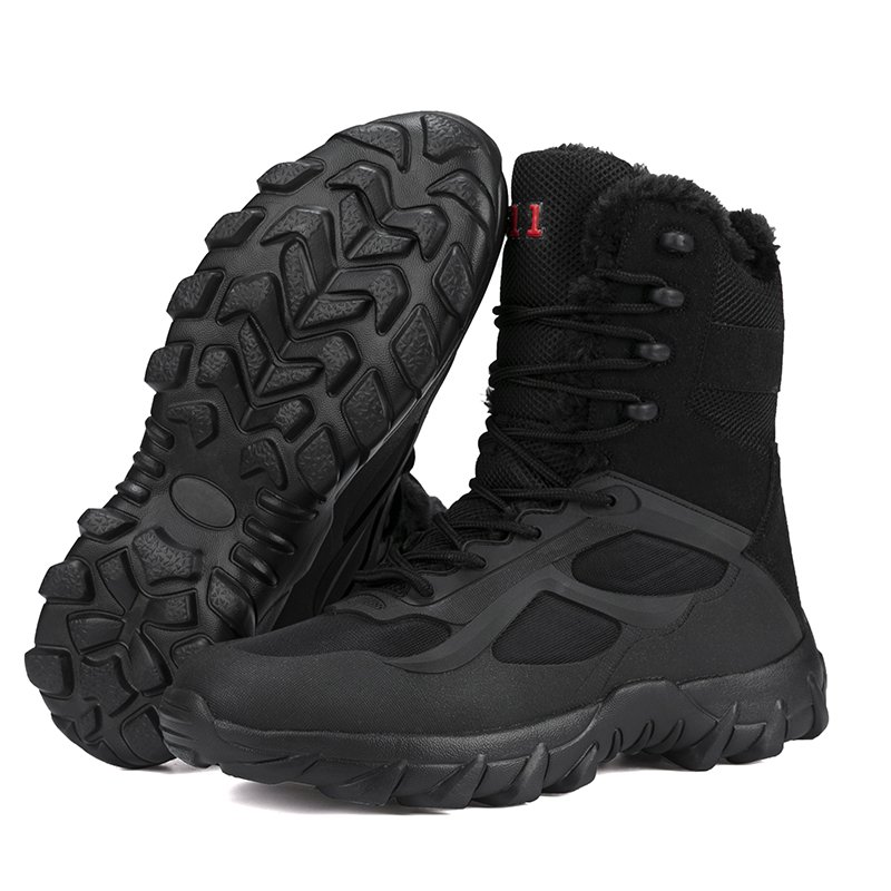 New upgraded men's warm and plush wilderness boots jungle boots snow mountain hiking boots