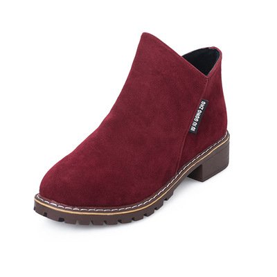 Martin boots women's side zipper short boots women's low heel low tube student women's Boots