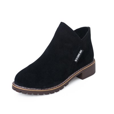 Martin boots women's side zipper short boots women's low heel low tube student women's Boots