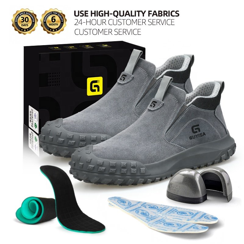 GUYISA Fashion Safety Boots Welders work anti-scalding steel toe safety boots