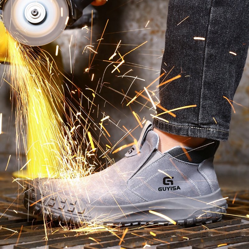 GUYISA Fashion Safety Boots Welders work anti-scalding steel toe safety boots