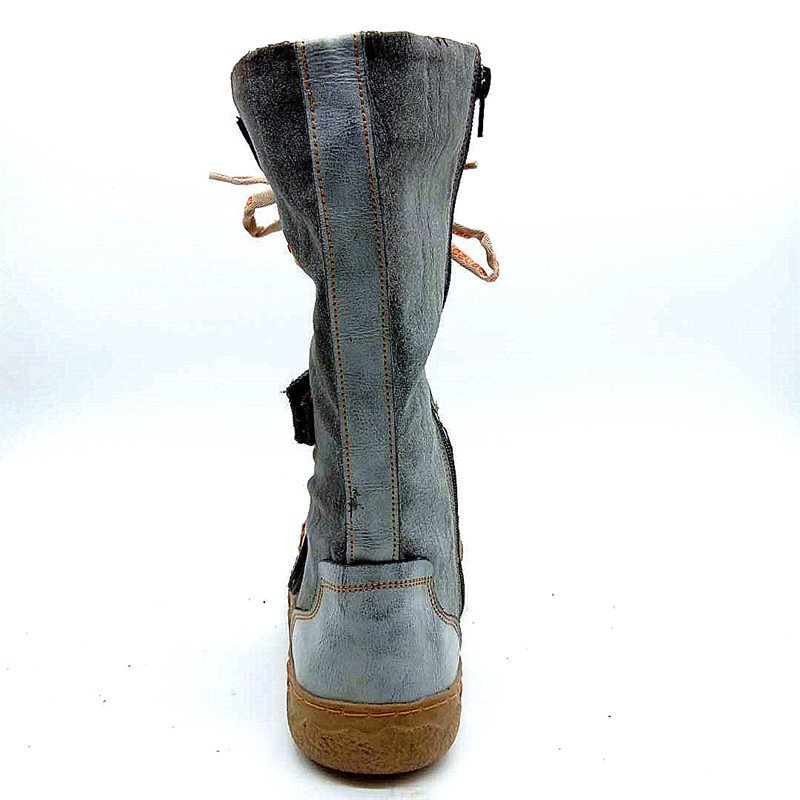 The New Arrival Large Size Loose Thick Thick Inner Women's Snow Boots Genuine Leather
