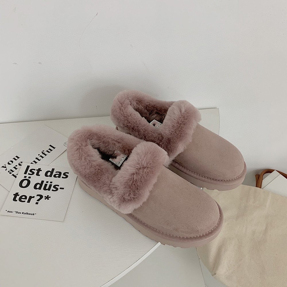 QY10103 2024 winter new snow boots women's fur one short boot hair warm boots a replacement
